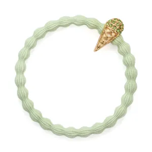 Bling Diamente Ice Cream On Pistachio Elastic Bangle Band